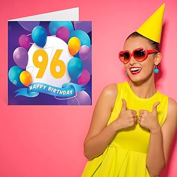 Amazon.com : Stuff4 96th Birthday Card for Men Women